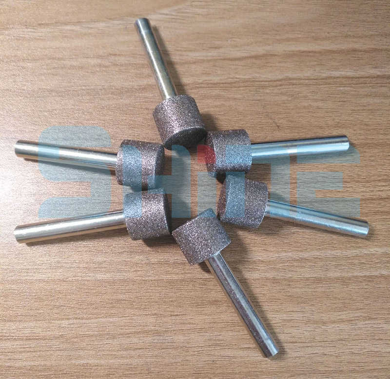 Plated CBN grinding pins